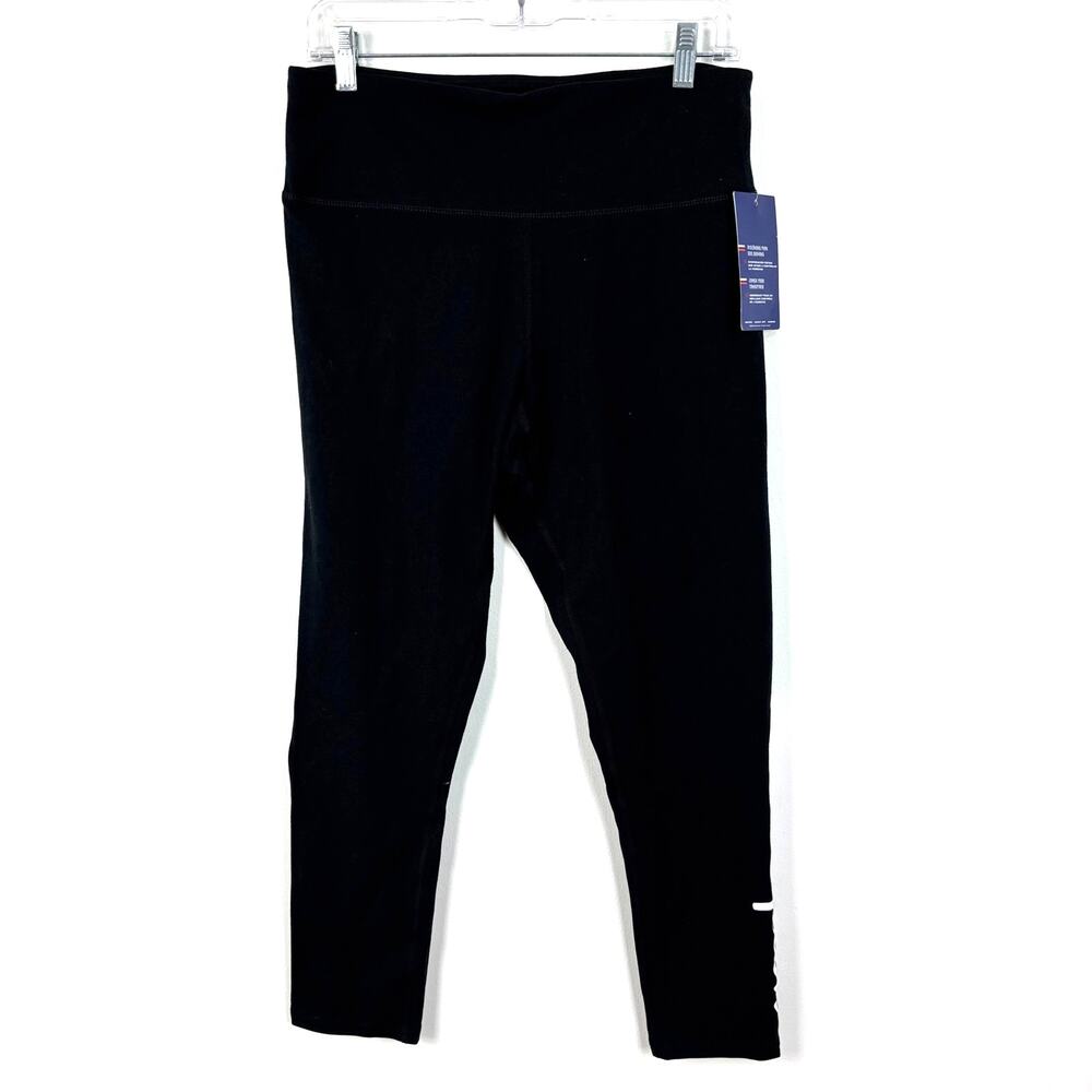 Champion NEW black spellout logo pants 7/8 leggings XL cotton blend